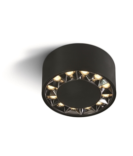 Black 20W Surface ceiling spot, IP20.