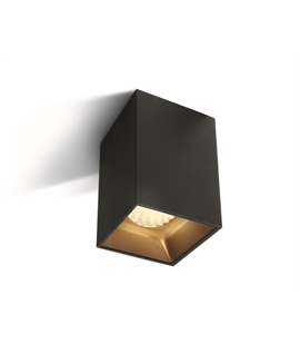 Black 20W COB LED rectangular downlight, ideal for residentialand commercial illumination.