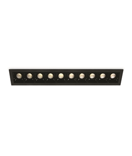 Micro-Grid 45 mm Linear Low-Glare Downlight - Black Trim, Black Reflector