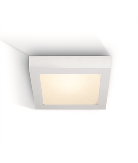 White 22W LED slim plafo light, IP40, suitable for residential andcommercial application.