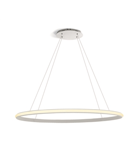 White 25W LED Pendant , IP20 suitable for residential and commercial application .