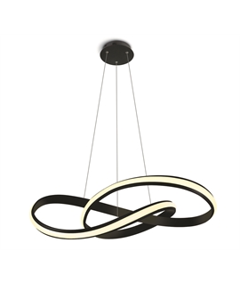 Swirly 60cm LED Decorative Pendant - Black or White