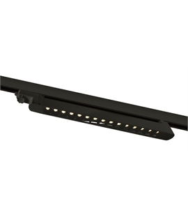 Black 15X1W track spot with COB LED.