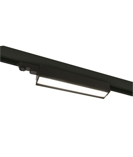 Black 40W COB linear track light spot +-45� adjustable, ideal forshops and showrooms.