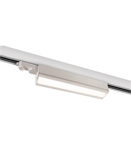 White 40W COB linear track light spot +-45� adjustable, ideal forshops and showrooms.