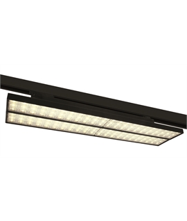 Black LED Linear adjustable track light, high lumen output ideal for shops andshowrooms.