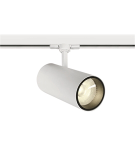 White 30W track spot with COB LED - Ideal for Shops and Showrooms