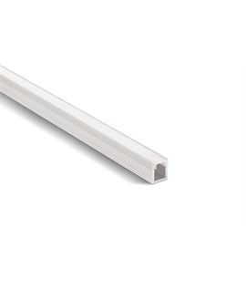 White 2m Slim Surface aluminium profile with PC opal diffuser.