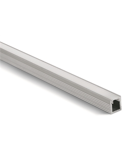 Aluminium 2m Slim Surface aluminium profile with PC opal diffuser.