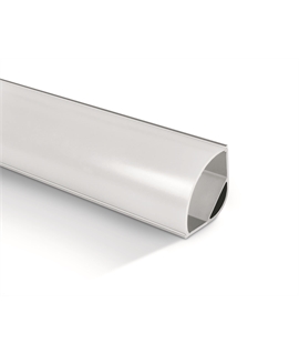 Aluminium 2m Slim Surface aluminium profile with PC opal diffuser.