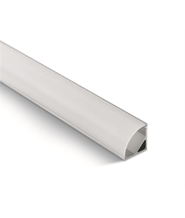 Aluminium 2m Slim Surface aluminium profile with PC opal diffuser.