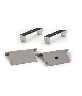 Aluminium 2m Recessed aluminium profile with PC opal diffuser for 40mm Led Strip