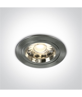 Brushed Chrome Recessed MR16 spot with GU5.