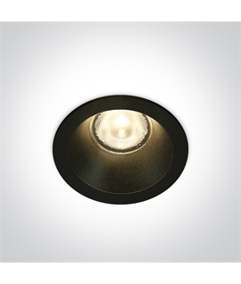 Black 6,5W COB LED recessed spot suitable for indoor and outdoorinstallation, IP65.