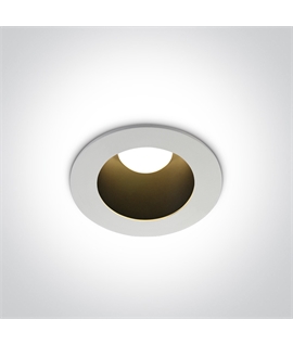 White-Black 8W COB LED recessed downlight, for general lightingapplications.
