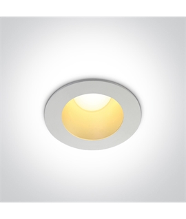 White-Brass 8W COB LED recessed downlight, for general lightingapplications.