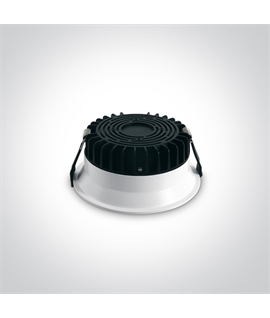 White 9W Dark Light SMD LED recessed downlight ideal for bathroom installation, IP54.