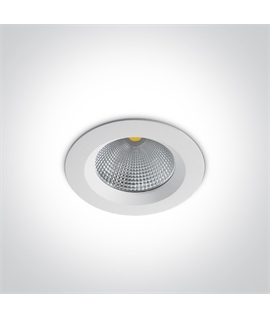 White 10W LED recessed downlight, IP20.