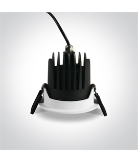 White 12W COB LED recessed spot IP65.