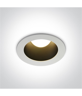White-Black 12W COB LED recessed downlight, for general lightingapplications.