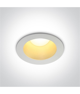 White-Brass 12W COB LED recessed downlight, for general lightingapplications.