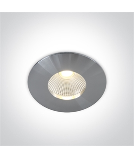 Aluminium 12W COB LED recessed spot, IP64, for general application.