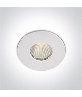 White 12W COB LED recessed spot, IP65, for general application.