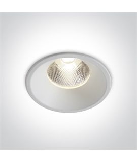 White 12W Recessed Dark Light LED spot with removable head, IP20.