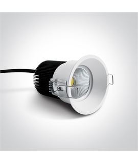 White 12W COB LED recessed spot, IP65, for general application.