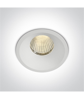 White 12W COB LED recessed spot, IP65, for general application.