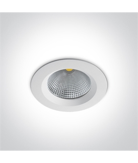 White 15W LED recessed downlight, IP20.