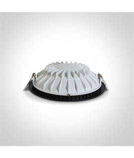 White-Brass 16W LED Dark Light Dome Reflector, IP20.