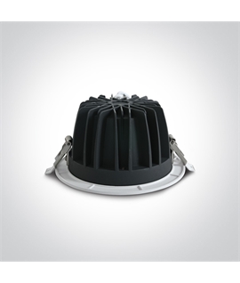 White 20W LED recessed downlight, IP20.