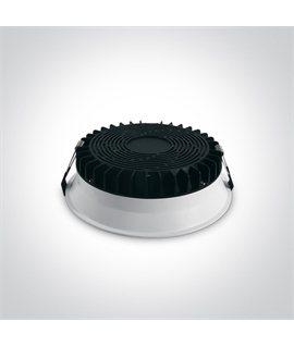 White 20W Dark Light SMD LED recessed downlight ideal for bathroom installation, IP54.