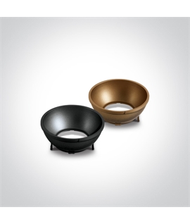 Black 20W Recessed  Dark Light LED spot with black and brass reflector, IP20.