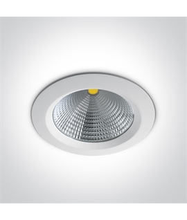 White 30W LED recessed downlight, IP20.