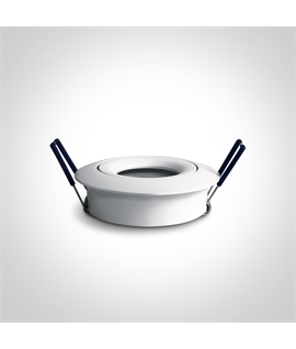 White Retro Range Recessed adjustable mains spot with GU10 lampholder.