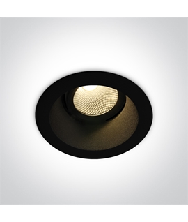 Black 7W COB  LED Adjustable Dark Light recessed spot IP20.