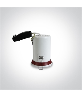 White Recessed adjustable Fire Rated Dark Light mains spot with GU10 lampholder.