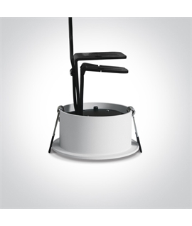 White 12W LED Recessed extractable adjustable spot,  IP20.