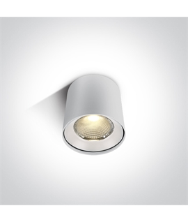 White 15W COB LED ceiling downlight, ideal for residentialand commercial illumination.