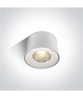 White 30W COB LED ceiling downlight, ideal for residentialand commercial illumination.