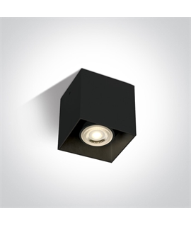 Black 50W mains  GU10  Ceiling Light Natural Aluminium.