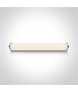 60cm Chrome 16W Linear LED bathroom wall light - ideal for installation above the bathroom, IP44.