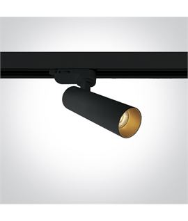 Black 8w Low Glare COB Track Spot Light - Dimmable LED Spotlight for 3-Circuit Tracks