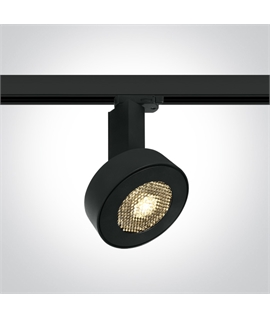 Black 30W COB LED Track Spot with honeycomb Complete with 700mA driver.