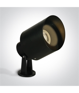Black Garden spot, mains GU10 10W IP65 , supplied with spike, for garden illumination.