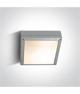 Grey 2x20W E27 Die Cast,  Square E27 Outdoor Plafo Complies with standard EN60598-1 and any other specific standards