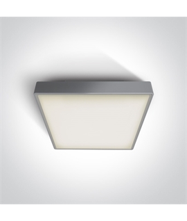 Grey 24W LED plafo light, IP65, ideal for both indoor and outdoorinstallation.