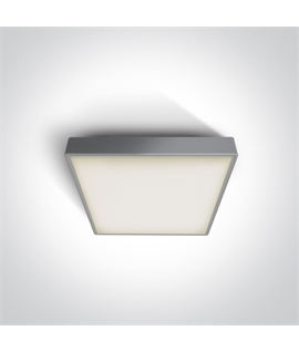 Grey E27 plafo light, ABS body and PC diffuser, IP65 rate, ideal for indoorand outdoor application.